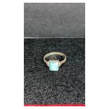 4 grams Sterling Silver Ring w/ Stone, sz 9