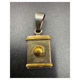 Sterling silver 2 tone pendant vintage