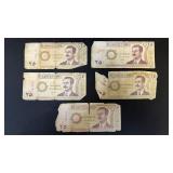 Vintage Foreign Currency Iraq Dinars, Saddam Money