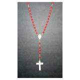 Vintage rosary, plastic beads and crucifix