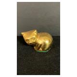 Vintage Mini Brass Cat Figure