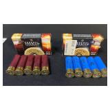 10 rounds of 12 gauge buck and slug shot