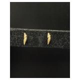 14k yellow gold conch shell earrings .2 g no backs