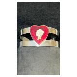 Mercury Dime Cuff Bracelet, Military Sweetheart