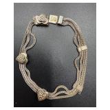 Sterling silver multi strand vintage bracelet