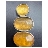 VINTAGE  NORMA JEAN TRI  STONE BROACH SCARF PIN