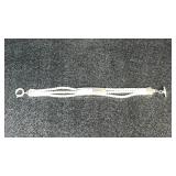 Sterling, silver and pearl bracelet with stone