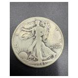 1943 walking liberty half dollar 90% silver