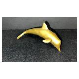 Vintage solid, brass dolphin