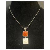 13.8 grams Sterling silver necklace with charm