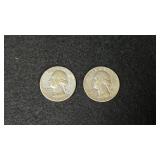 2 90% silver quarters 1946, 1948