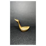Vintage Mini Brass Goose or Duck Figure