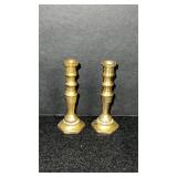 Vintage mini brass candlestick holders