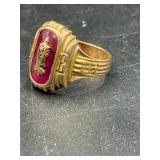 10k yellow gold class ring 1941 4 grams total