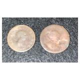 (2) British Half Penny Copper Coins, 1807 and ??