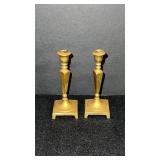 Vintage mini brass candlestick holders