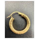 10k yellow gold .45 gram hoop earring