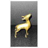 Vintage mini brass deer figurine