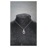 3.6 grams sterling silver necklace w/ heart charm