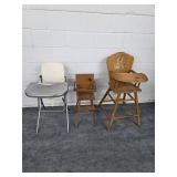 Vintage high chairs condition issues