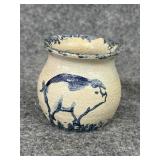 Pottery Pig bud vase