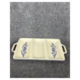 vintage Pfaltzgraff Yorktowne divided dish server