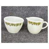 Pyrex creamer sugar Spring Blossom Crazy Daisy