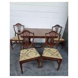 Vintage dining table and 4 chairs