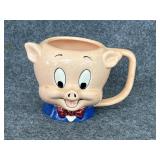 Vtg PORKY PIG That's All Folks  Coffee mug
