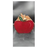 Wooden apple basket with rope handle