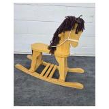 Wooden child's rocking horse