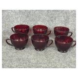 Vintage ruby red mugs