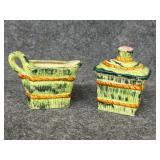 Vintage cream and sugar