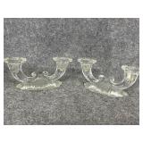 VTG Heisey glass Warwick cornucopia candlestick