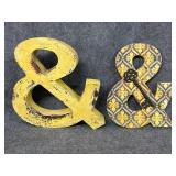 Pair of & symbol home decor