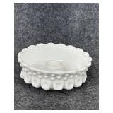 Fenton Hobnail Milk Glass candle holder
