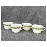 4- Pyrex Spring Blossom crazy daisy milk glass mug
