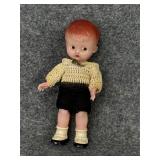 Vintage 40s-50s Knickerbocker Rattle Doll