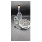 Single burner cooking ring, decanter and mason jar