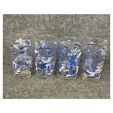 Libbey Blue Willow drinking glasses