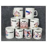 Vintage assorted pig mugs