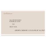 AS IS WHERE IS NO REFUNDS SALES FINAL