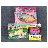Pig toys- flying pig, pound piggies