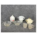 Assorted vintage cream and sugars
