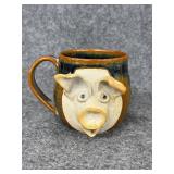 Pottery pig mug