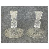 Imperial Glass Cape Cod Single Light Candlesticks