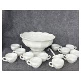 Vintage punch bowl set
