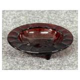 vtg Anchor Hocking Royal Ruby Red glass ashtray
