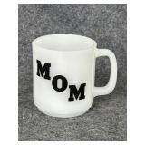 Vintage Glasbake milk glass mom mug
