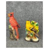 Vintage Japan bird figures cardinal chipped